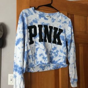 Pink cropped long sleeve shirt